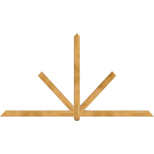 Ekena Millwork Kennewick Rough Sawn Timber Gable Bracket, Western Red Cedar, 108"W x 58"H x 4"D x 4"F, 13/12 Pitch GBW108X58X0404KEN00RWR - main